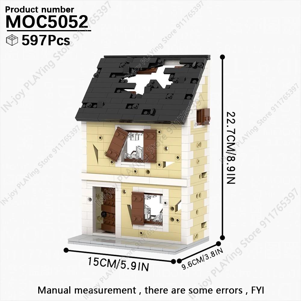 MOOXI Имитация военной войны Строительные блоки Вторая мировая война Руины поля боя Артиллерийская пушка Модель MOC Кирпичи Набор для взрослых Игрушка для мальчиков