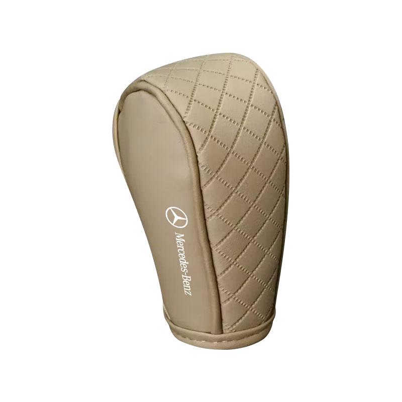CRY1 1Pcs PU Leather Non-slip Wear-resistant Car Shift Handle Stickers For Mercedes Benz C400 C450 C160 C180 C200 C220 C250 C300 C350