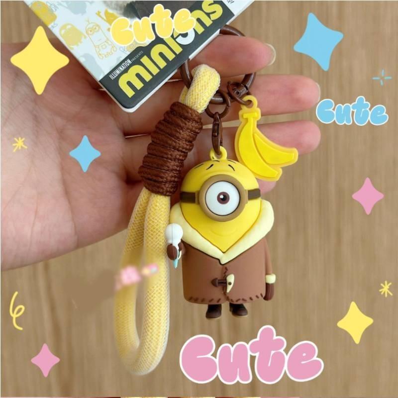 Minions Winter Keychain Cute Cartoon Charms For Backpacks And Gifts**