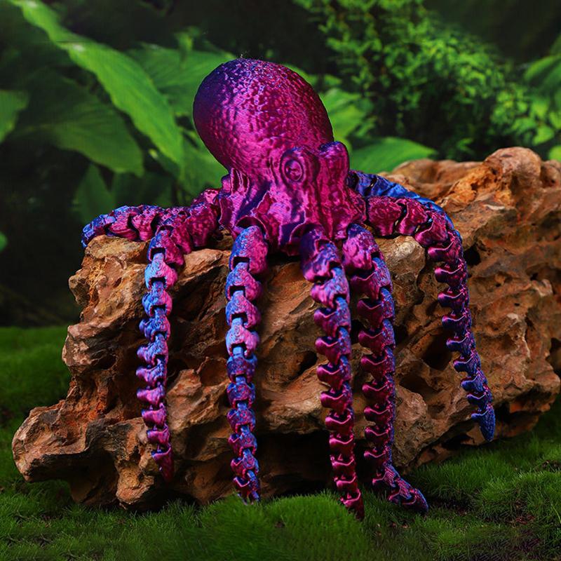 3D Printing Octopus Model Desktop Ornaments Movable Joint Figurine Aquarium Fish Tank Landscape Decoration Festival Gift