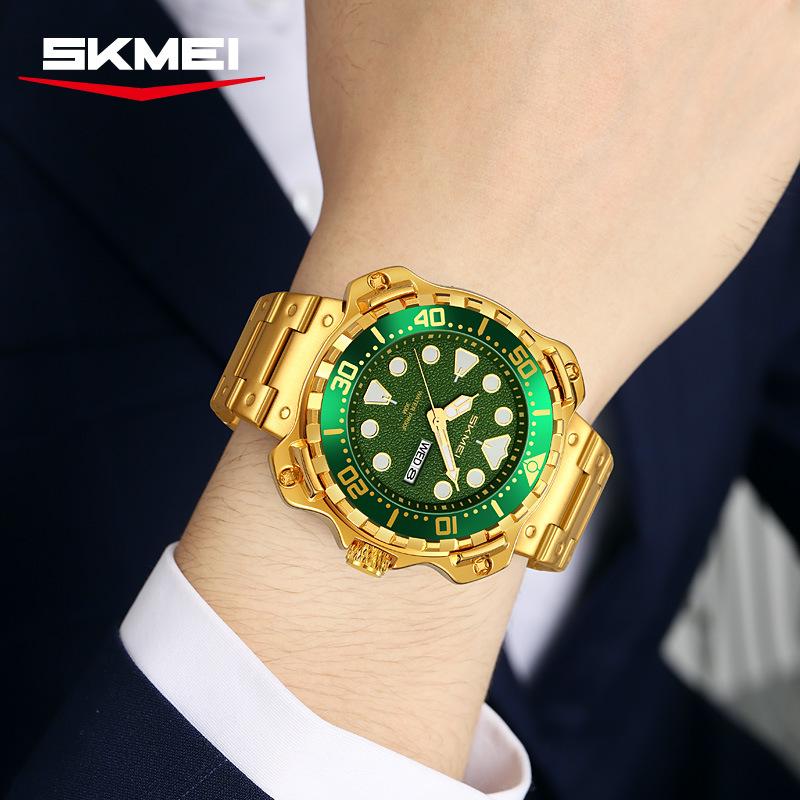 Модные мужские часы Роскошные водонепроницаемые часы для мужчин Кварцевые часы с датой Светящиеся часы+Коробка