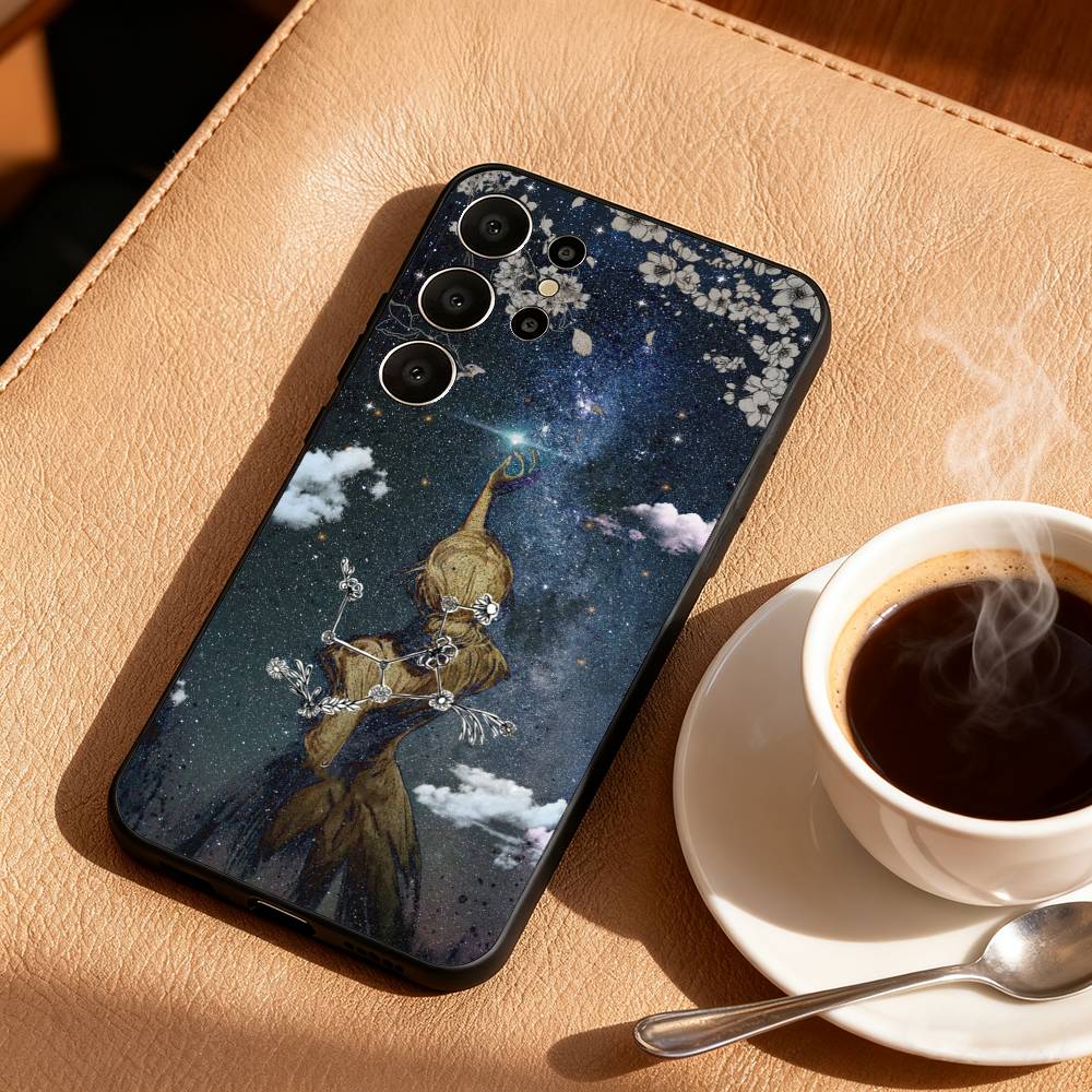 Чехол для телефона O-Occult Witchcraft Moon Gothic Witch для Samsung S25, S24, S21, S22, S23, S30, Ultra, S20, FE, Lite, 10, 9, Черный