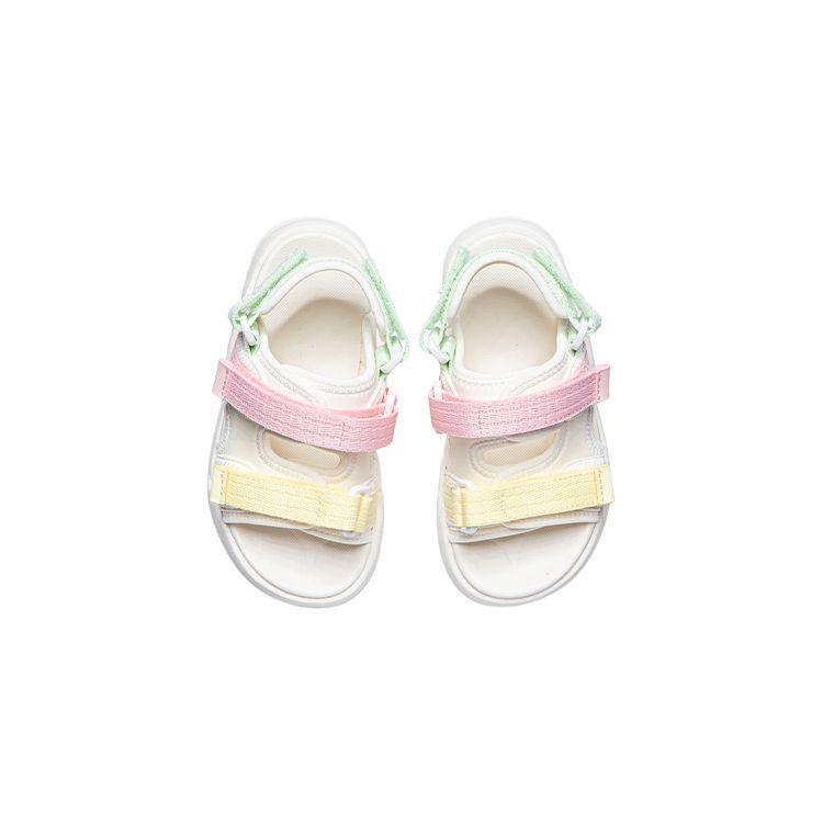 Li Ning Kids Coca Sports Sandals Kids Sandals White Yellow Pink YKKR008-4