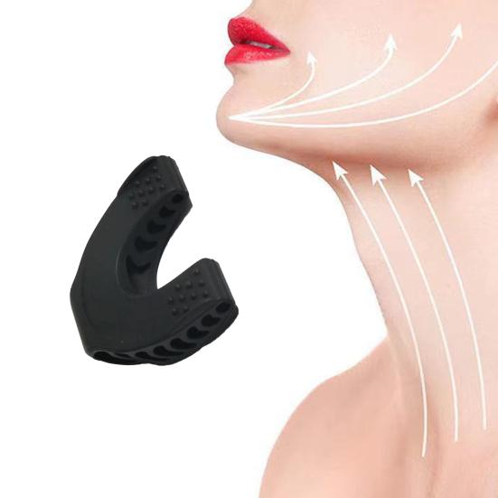 Женский тренажер для челюсти с прозрачной коробкой для хранения, пищевой силикон, эргономичный тренажер для лица для взрослых, укрепитель челюстных костей, тренажер для линии челюсти