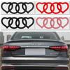 ABS Heart-shaped Four Rings Car Rear Trunk Badge Stickers Decoration Decal For 2s A1 A2 A3 A4 8P Q8 A6 A7 Q3 Q5 Q7 AccessoriesA1