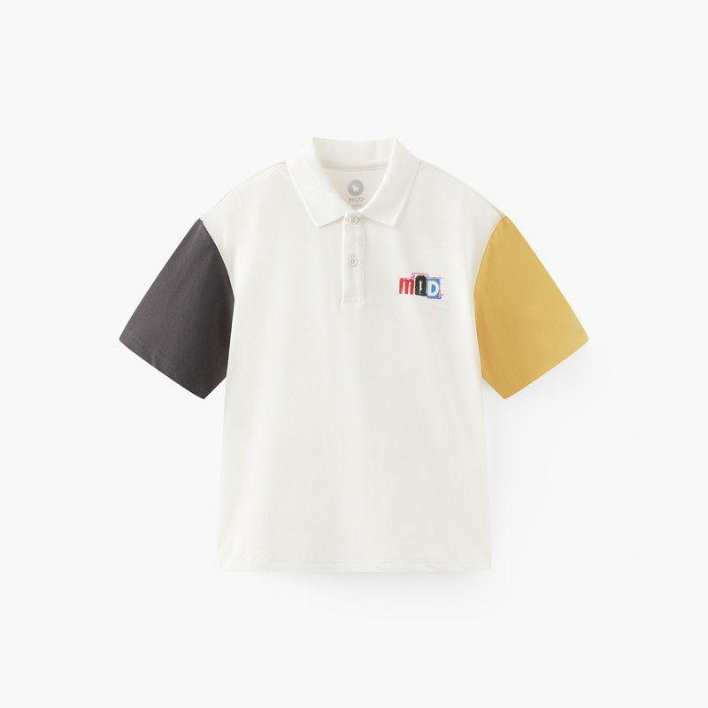 [Choose 3 Pieces from 179] Mqd Children's Short-Sleeved T-Shirt Summer Boys and Girls Color-Blocking Printed Loose T-Shirt