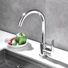 Kitchen Sink Faucet Cold Hot Mixer Tap Deck Mounted Swivel Tap Polished Chrome Plated Sprayer Single Handle Bathroom Faucet