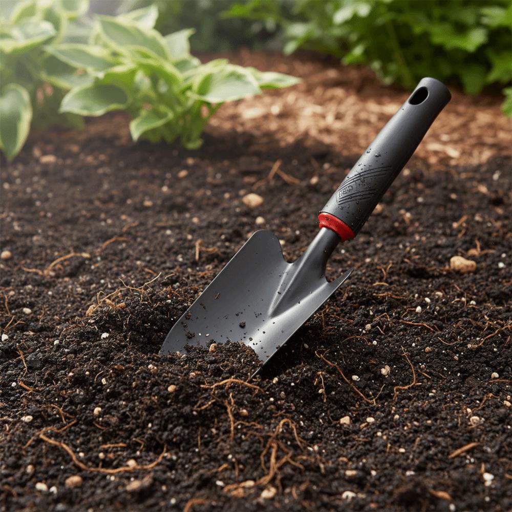 Multifunctional Small Digging Soil Shovel Black Handle Planting Tool Durable Garden Trowel Garden
