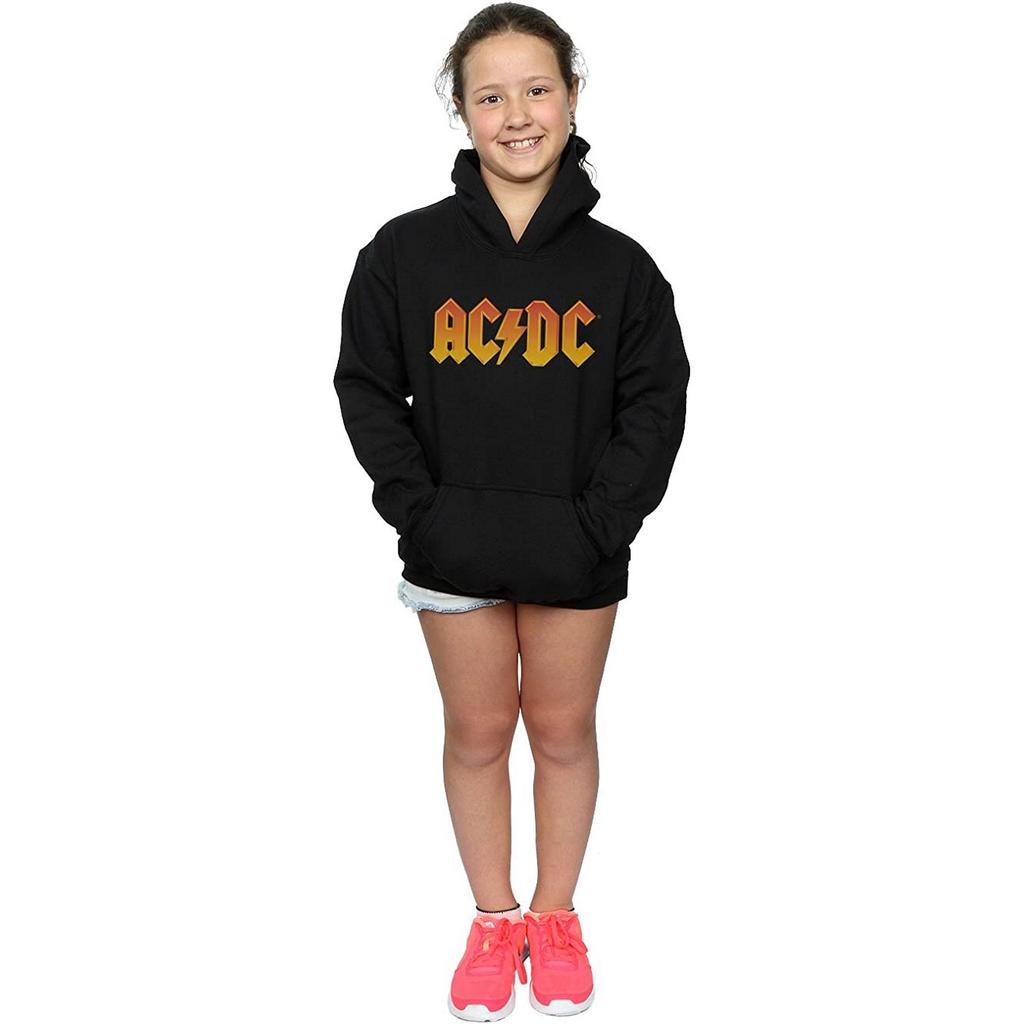 AC/DC Womens/Ladies Fire Logo Hoodie