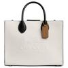 Ace 26 Цветной Блок Съемный Ремень на Плечо Кожаная Сумка-Тоут Женская tote Белый Черный CAM39-B4CAH