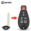 Сменный удаленный ключ KEYYOU, ​​необрезанное лезвие для Chrysler 300C, для Jeep Journey Grand Cherokee, для Dodge, аварийная вставка