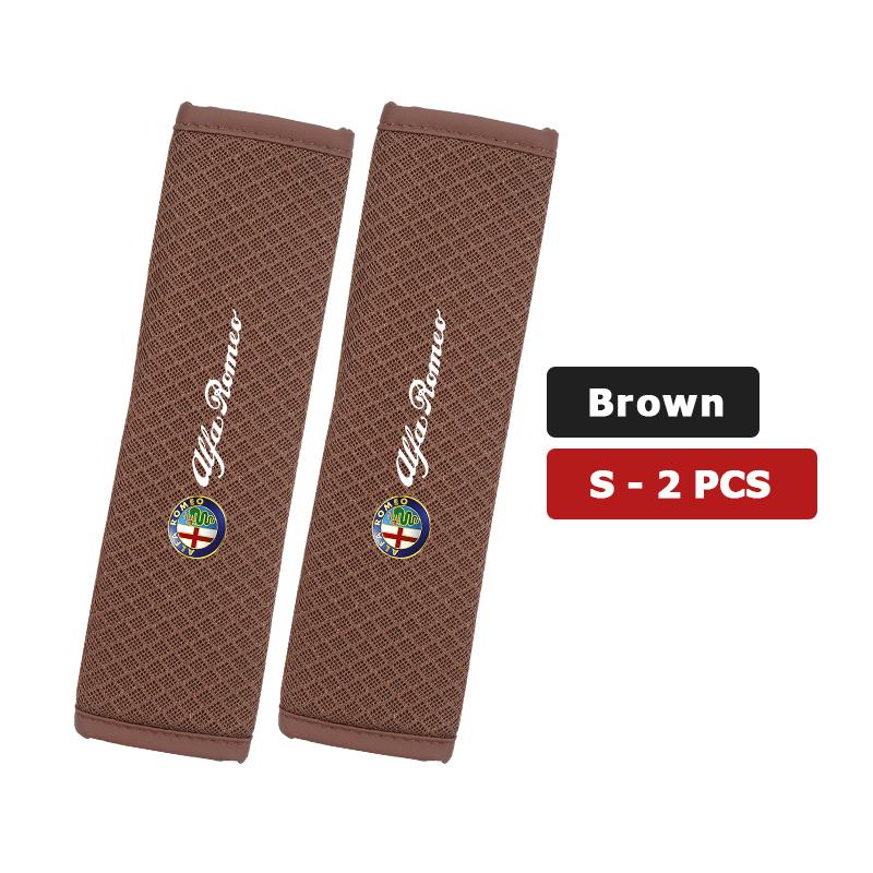For Alfa Romeo 1/2PCS Car Seat Belt Cover Adjustable Ice Silk Safety Protection Shoulder Pad 159 Giulietta 156 147 Giulia Mito