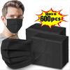 10-600pcs Disposable Certified Face Masks Adults Black Mask Mascarillas Quirurgicas Homologadas Mask