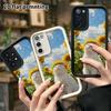 Чехол для телефона: Плоский 2D защитный чехол для Samsung Galaxy A34 A35 M05 M06 S20 S22 S21 FE Plus 5G, Цветочное море Маленький белый кот, идеальный праздничный подарок для Криса
