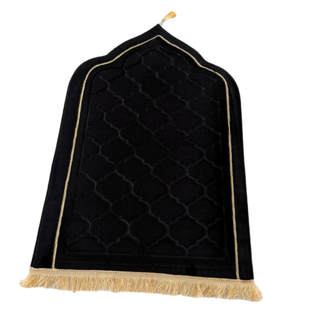 Молитвенный коврик для Рамадана, подарки, портативный, для мужчин, женщин, детей, толстые свадебные принадлежности с кисточками, дорожный молитвенный коврик, исламский молитвенный коврик