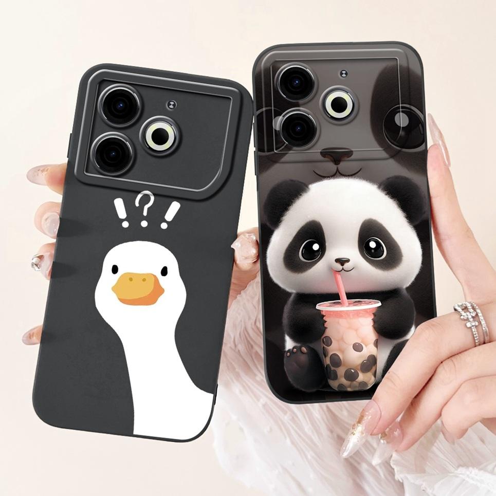 Cartoon Fashion Back Cover For Tecno Pova 6 Neo Pova6 Neo Phone Case Silicone Soft TPU Dragon Astronaut Black Cat Funda Bumper