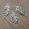 10 шт., разъем для ювелирных изделий, компоненты браслета, винтажный разъем с перьями 35x14 мм B13849