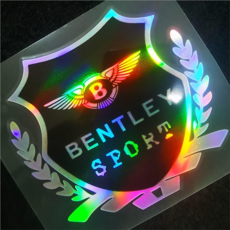 For Bentley Flying Spur Continental GT Bentayga Mulsanne Colorful Reflective Laser Angel Wing Styling Car Stickers Window Decals
