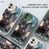 Тонкий кожаный чехол с мультяшным узором, мягкий силиконовый чехол из искусственной кожи для iPhone Samsung Huawei Honor Xiaomi Redmi OPPO Realme Vivo
