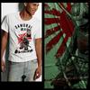 Samurai T-Shirt Deadly Warrior with Sword Bushido Code Japanese Katana Ronin Sun
