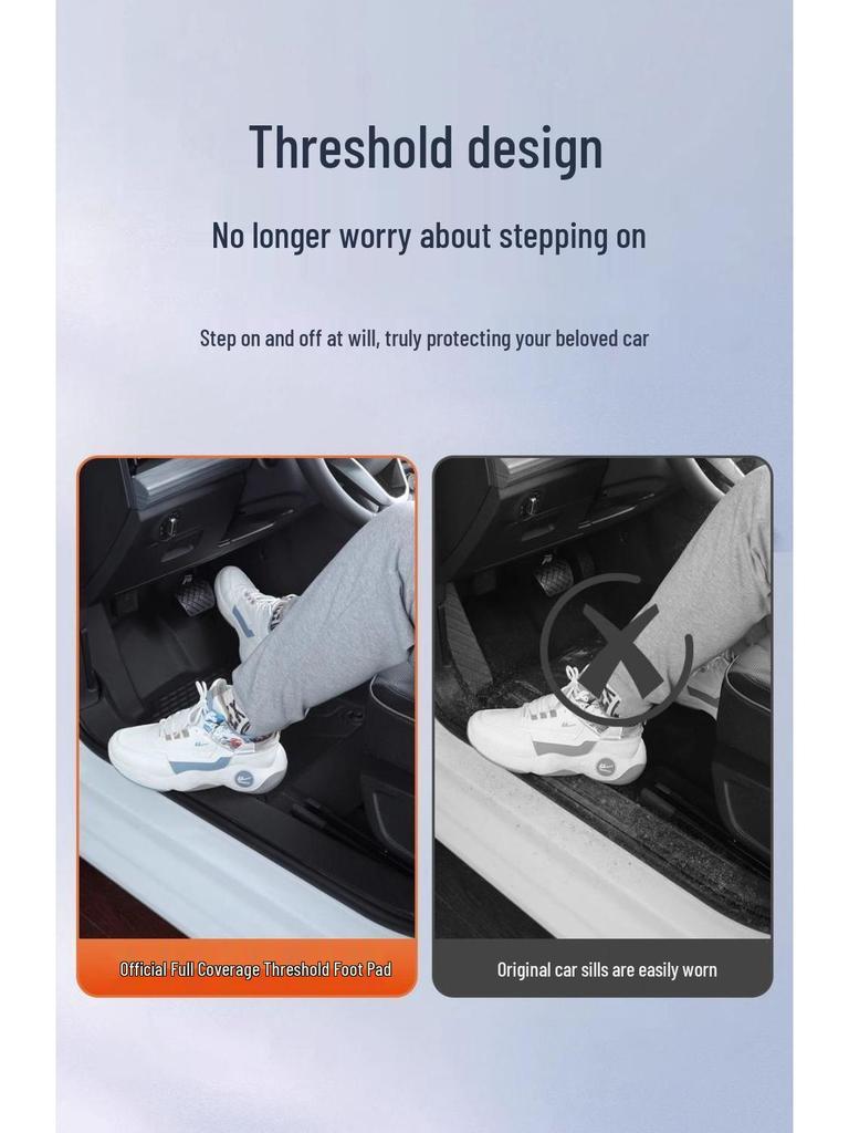 Geely Galaxy A7 Полный комплект ковриков для пола из ТПЭ с накладками на пороги - 26 Ковриков для ног нового дизайна