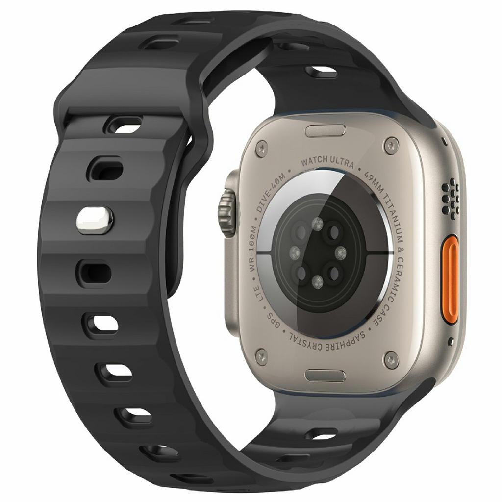 Watch Band for Apple Watch Series 10 Ultra 9 8 7 SE 6 5 4 3 2 1 46mm 49mm 45mm 44mm 42mm Dual Color Silicone Strap