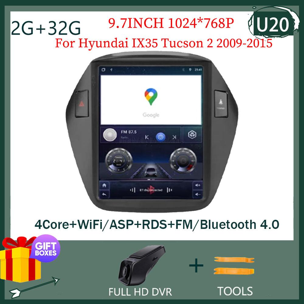 9.7 inch For Hyundai IX35 Tucson 2 2009-2015 Car Radio Android Auto Multimedia Video Player GPS Navigation 5G WIFI No 2din DVD