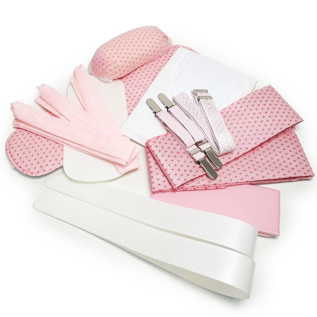 15 Piece Kimono Dressing Kimono Full Obi Graduation Entrance Two Shaku Fine Kimono Dressing Kimono Dressing [NISHIORI] Set, Accessories, Set, Pillow,