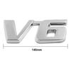 3D Chrome Metal V6 Авто Наклейка на заднюю дверь автомобиля Крышка багажника Эмблема Значок Наклейка