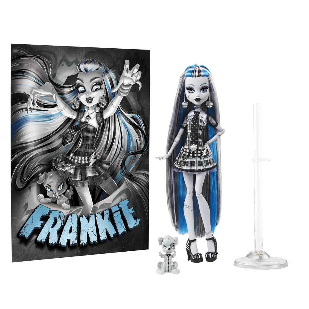 Monster high Reel Drama Collector Doll Frankie Stein HKN29 (with Posters & Stand)