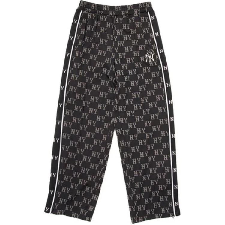 MLB New York Yankees Jacquard Monogram New York Yankees Pants Casual Pants Unisex Black 3APTM0844-50BKS