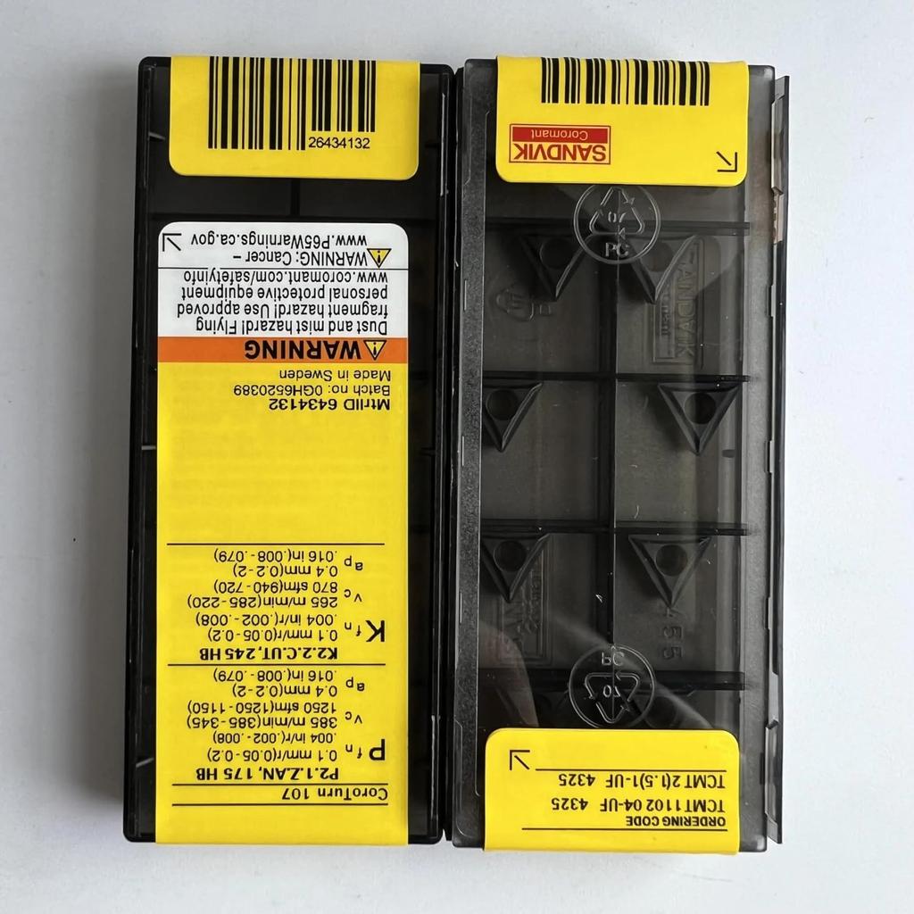 Оригинальная пластина Sandvik / TCMT110204-UF 4325 / Твердосплавная пластина для ЧПУ 10 шт.