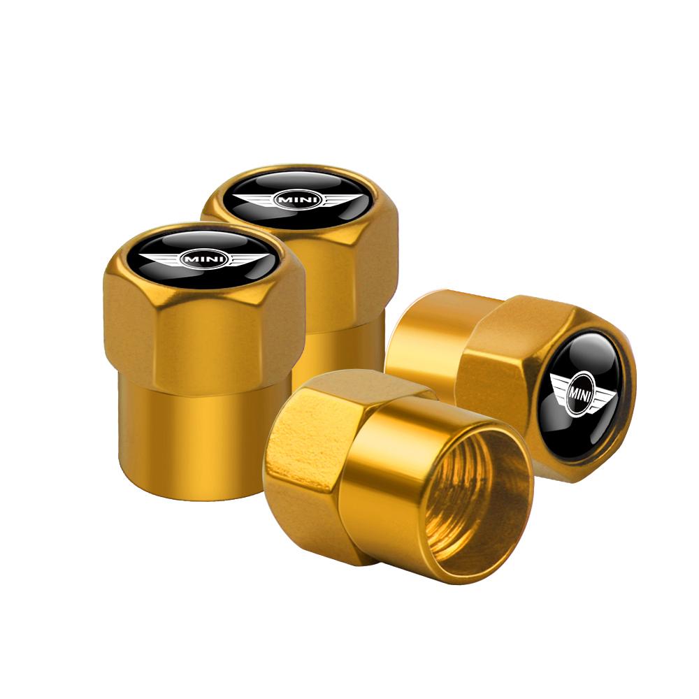 4Pcs Car Logo Wheel Tire Valve Caps Stem Cover Auto Accessories For MINI Cooper JCW WORKS R55 R56 F55 F56 R57 R58 R59 R60 R50 hvmqy88