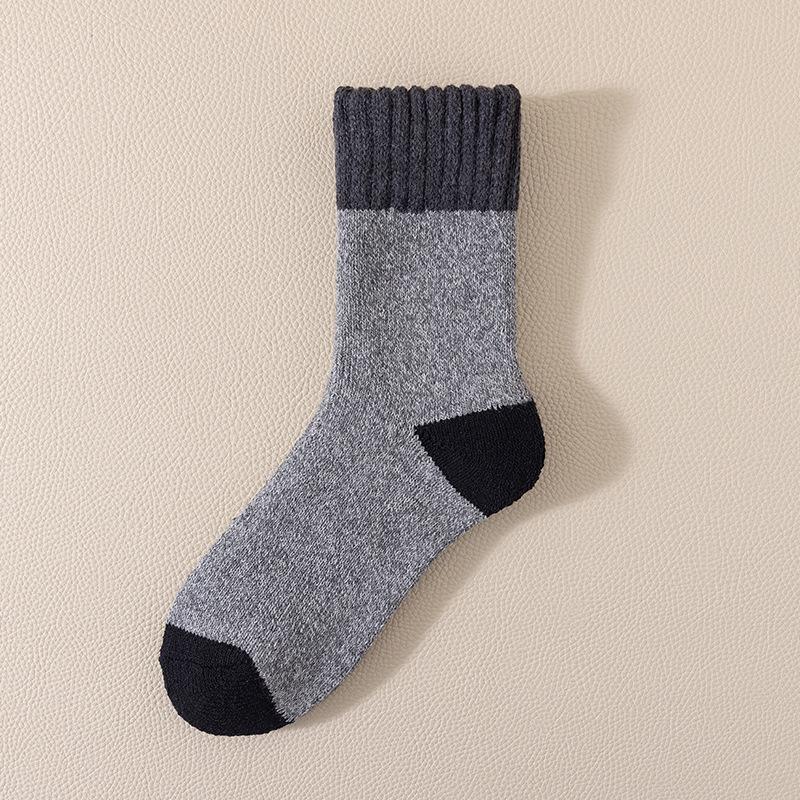 Мужские очень толстые шерстяные и кашемировые носки до середины икры - Зимние теплые, выше колена, с плюшевой подкладкой для пожилых людей