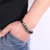 Нержавеющая сталь Череп Красивый ювелирный кожаный браслет для мужчин из нержавеющей стали ювелирные изделия черного цвета
