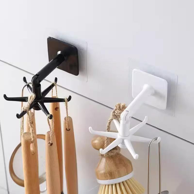 Kitchen Hook Multi-Purpose Hooks 360 Degrees Rotated Rotatable Rack For Organizer and Storage Spoon Hanger Accessories