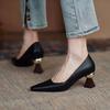 Pointed High Heels Women's Spring New Fashion Special-shaped Thick Heel Outer Wear Work Shoes Not Tired Feet Single Shoes