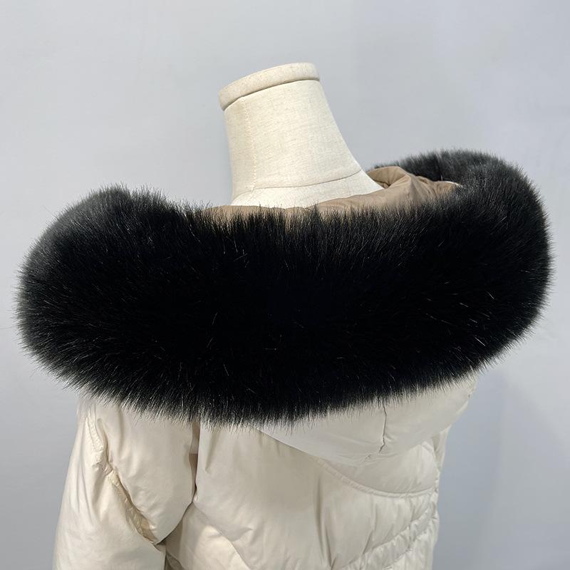 Женский мягкий воротник с запахом шеи, зимние теплые шарфы, женский пушистый шейный платок с воротником из искусственного меха