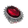 Натуральный гранат драгоценный камень ручной работы 925 стерлинговое серебро ювелирное кольцо размер 9 V7J54