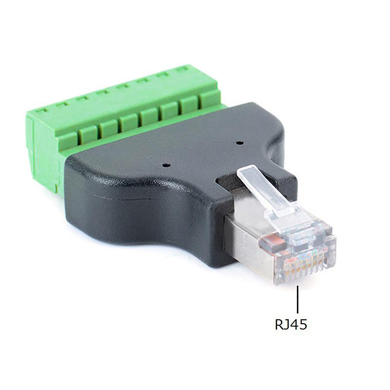 Компьютерное соединение и разъемы Разъем RJ45 (мама) на винтовые клеммы 8-контактный Разъем-удлинитель для Ethernet-кабеля