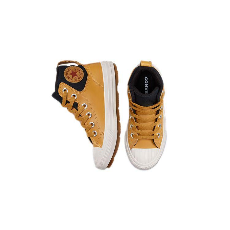 Converse Chuck Taylor All Star Berkshire Boot PS Wheat Детские кроссовки Коричневый Черный Pale-Putty 371524C