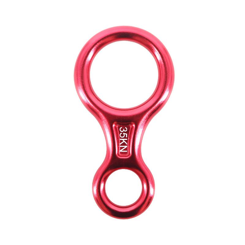 Aluminum Alloy 35KN Figure-Eight Descender for High-Altitude Rock Climbing and Abseiling