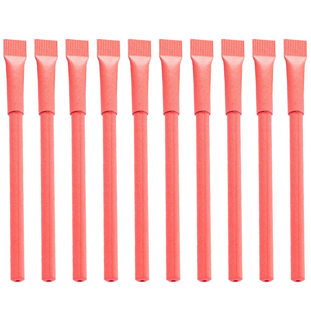 10Pcs Paper Ballpoint Pens Smooth Writing Quick Drying Recyclable Biodegradable Paper Barrel Pen for Students Teacher
