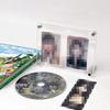 Маленькая стойка для визиток Акриловая фоторамка для CD, пластинок и трехдюймовых фото Настольное украшение Альбом Прозрачный контейнер для хранения Коллекционных предметов Фотографий