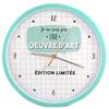 [Q0368] - 'Messages' Wall Clock (I Am Not a Work of Art But I Am a Limited Edition) - 30 Cm