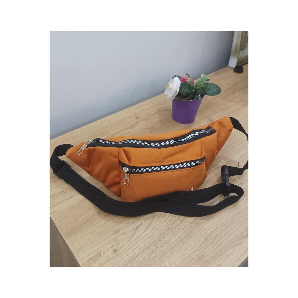 Черная сумка через плечо и пояс унисекс с двумя отделениями и перекрестными ремнями