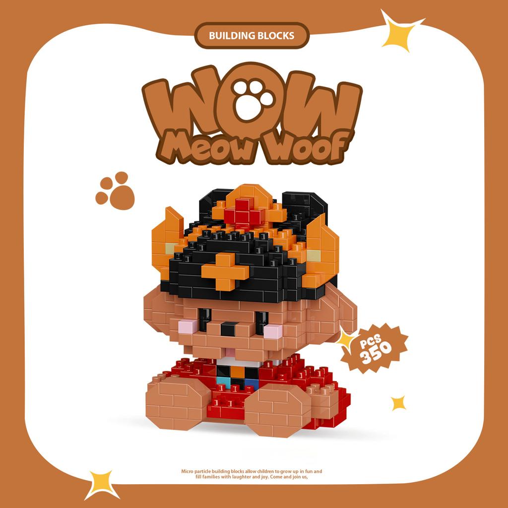 Mini Cartoon Cute Cat Dog Animals Models DIY Building Blocks Toys Micro Blocks Kit Christmas New Year Gifts Lucky Decor