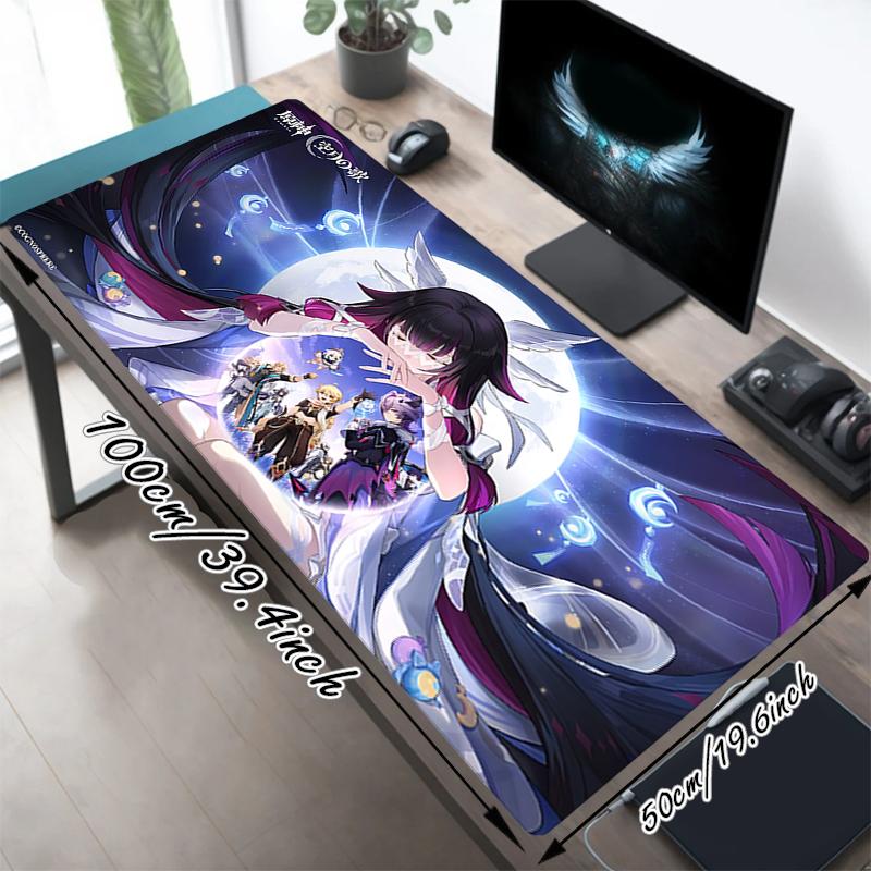 1Pc Fantasy Heroes Unite Gaming Mouse Pad Keyboard Desk Mat Non-slip Rubber Lock Edge Waterproof Computer Mousepad for Office Home Decor Y1114