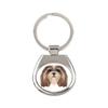 Lhasa Apso - Geometric Keychain with a Photo and the Inscription