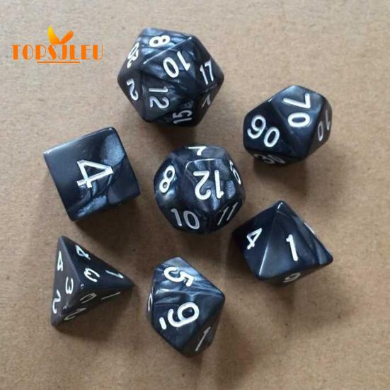 KTV Party Multicolor Polyhedral Numbers Dice - 7Pcs, Table Board Game Supply Gift